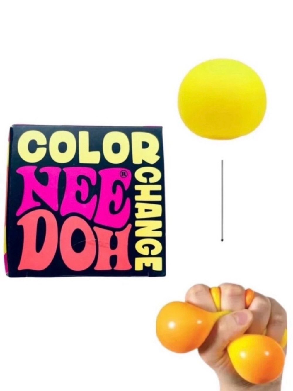 Needoh Color Change Stress Ball - yellow